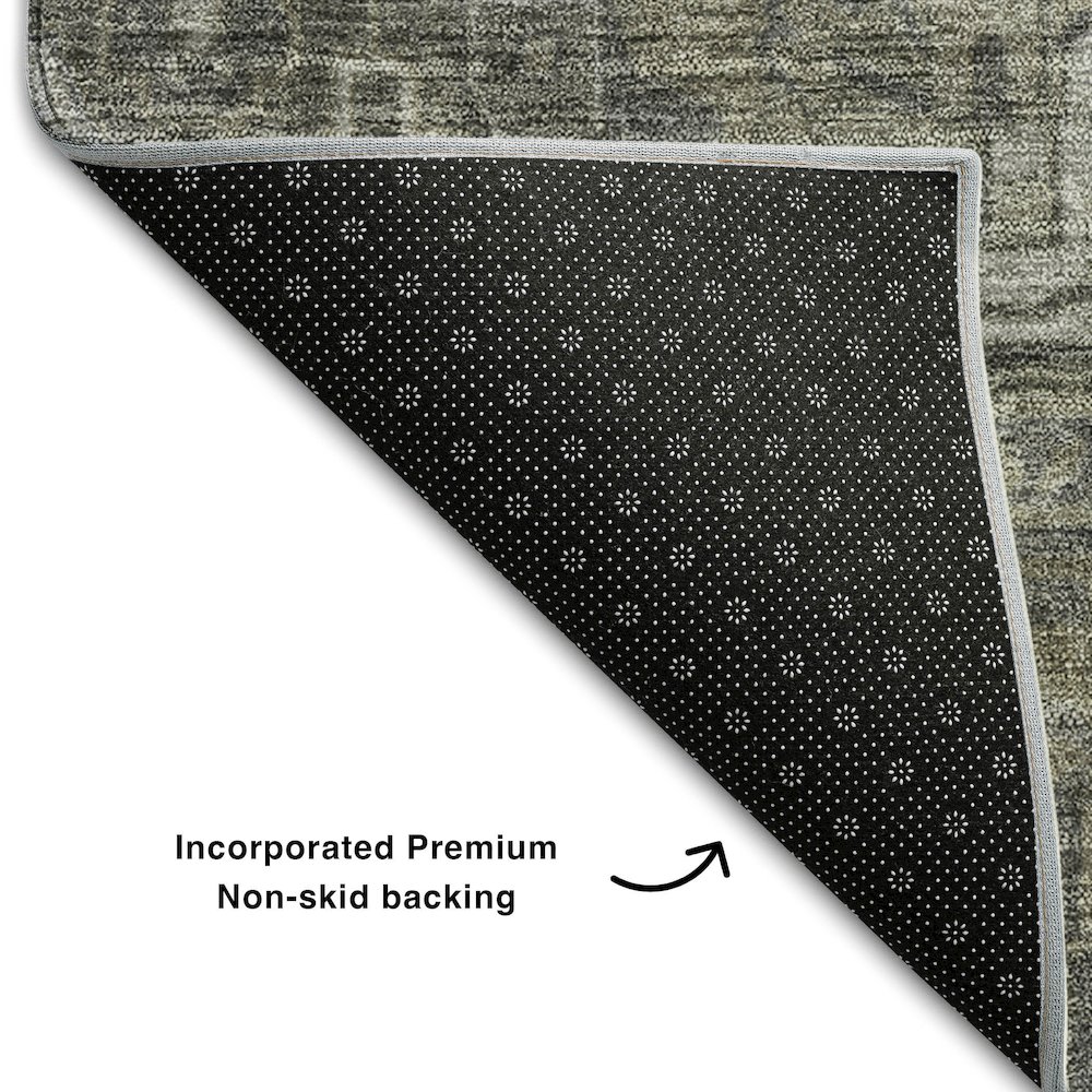 Premium Machine Washable Mayfield  Mocha 1'8" x 2'6" Rug. Picture 2