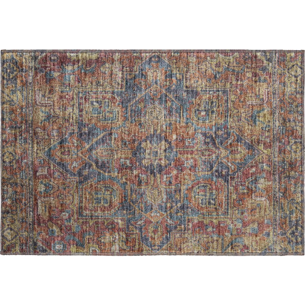 Premium Machine Washable Mayfield  Red 1'8" x 2'6" Rug. Picture 1