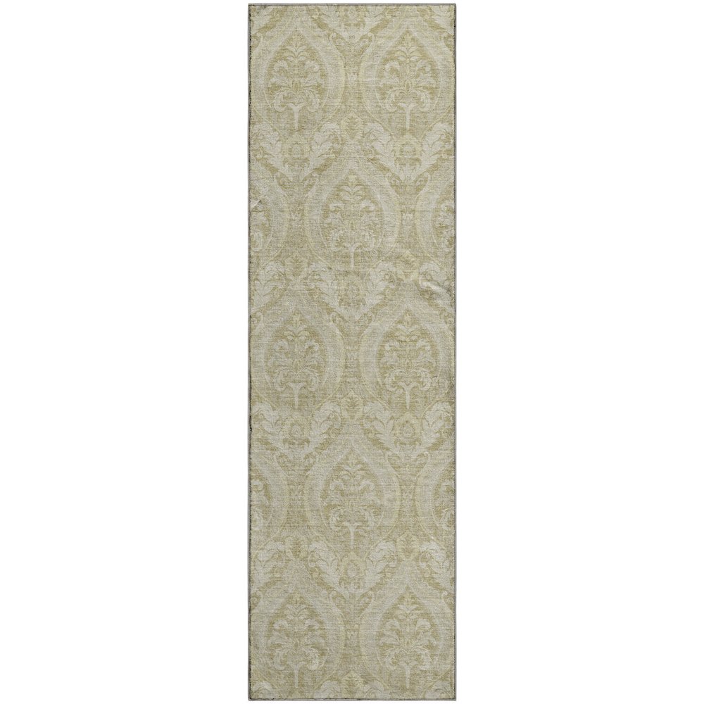 Premium Machine Washable Mayfield  Beige 2'3" x 7'6" Runner Rug. Picture 1