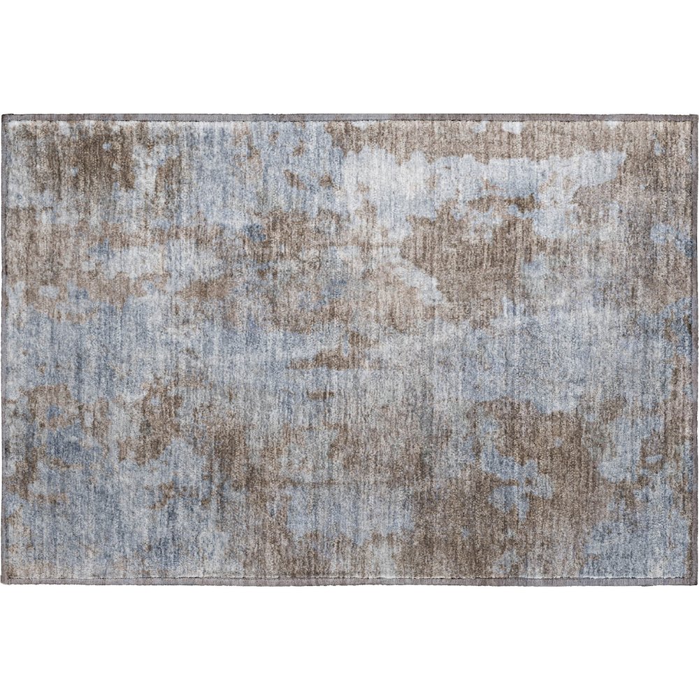 Premium Machine Washable Mayfield  Brown 1'8" x 2'6" Rug. Picture 1