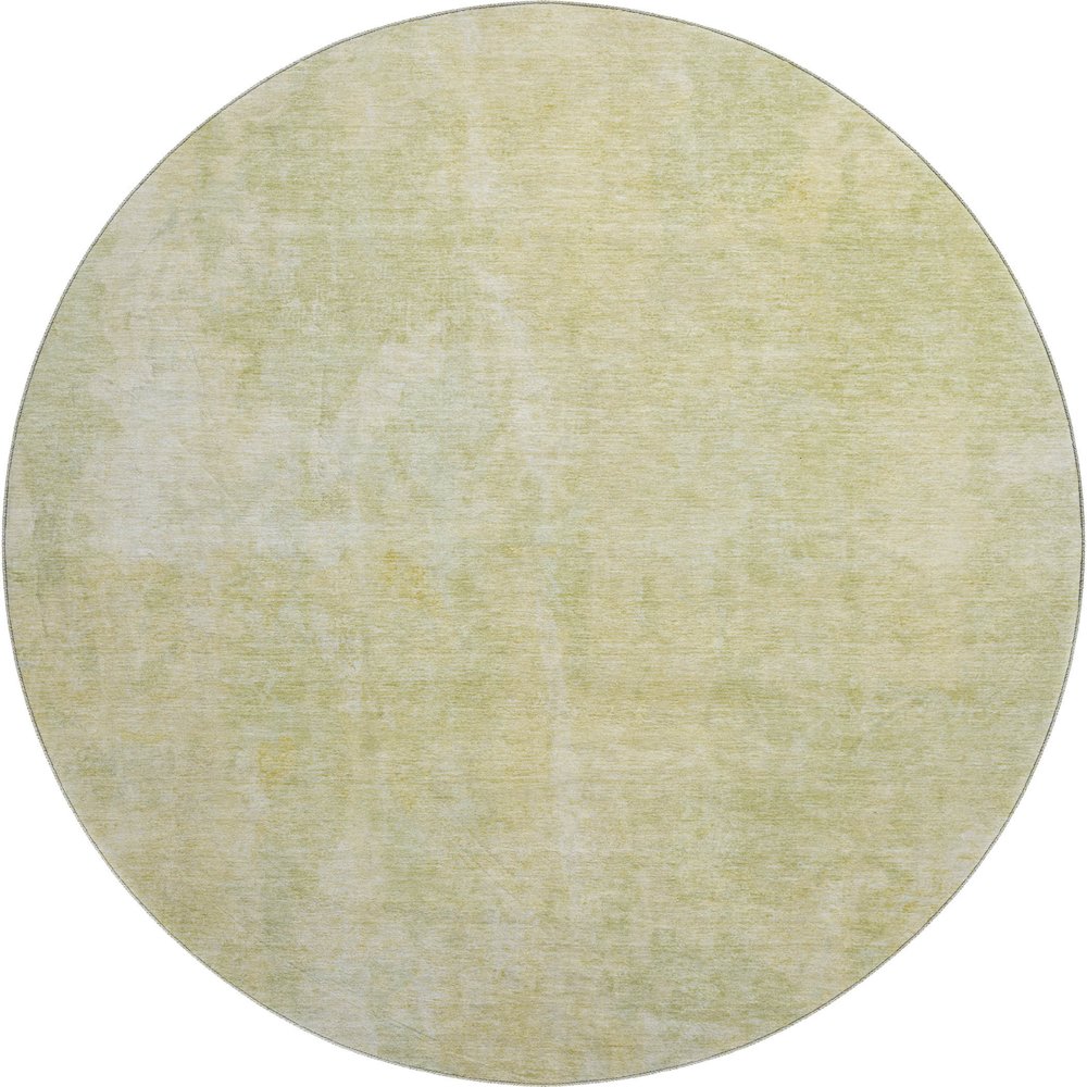 Premium Machine Washable Mayfield  Gold 8' x 8' Round Rug. Picture 1