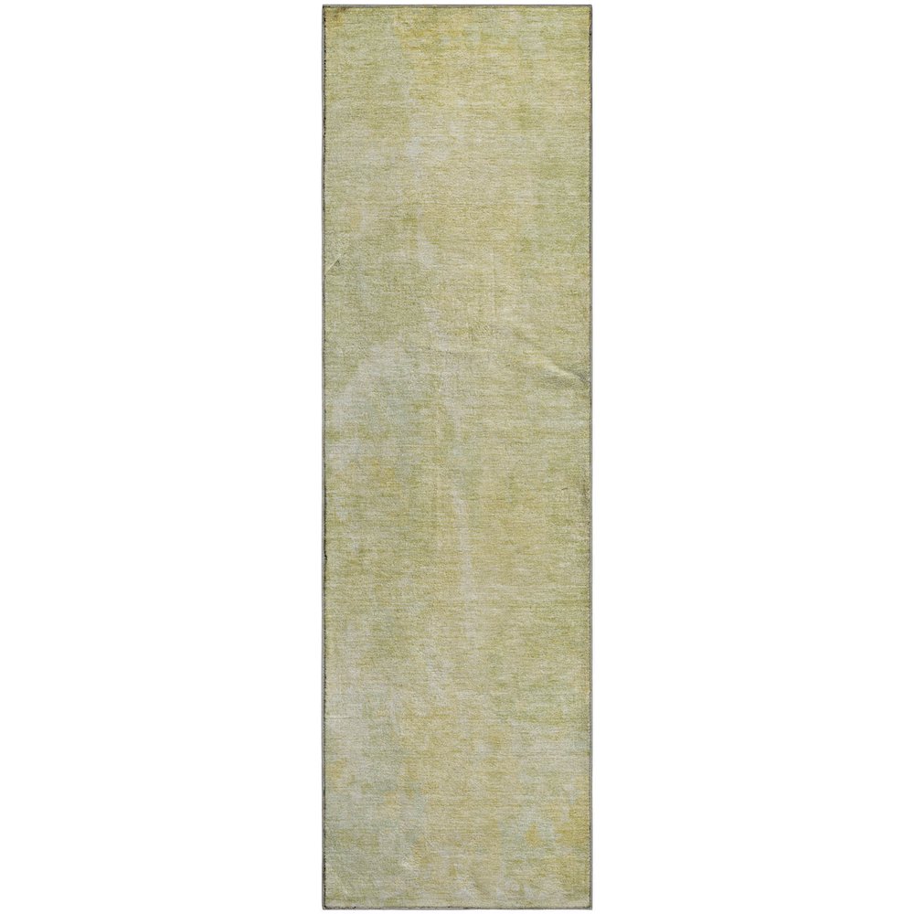 Premium Machine Washable Mayfield  Gold 2'3" x 7'6" Runner Rug. Picture 1