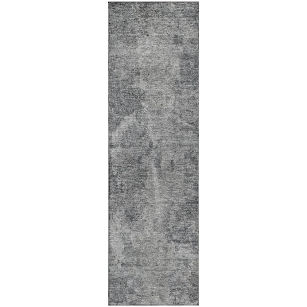 Premium Machine Washable Mayfield  Gray 2'3" x 7'6" Runner Rug. Picture 1