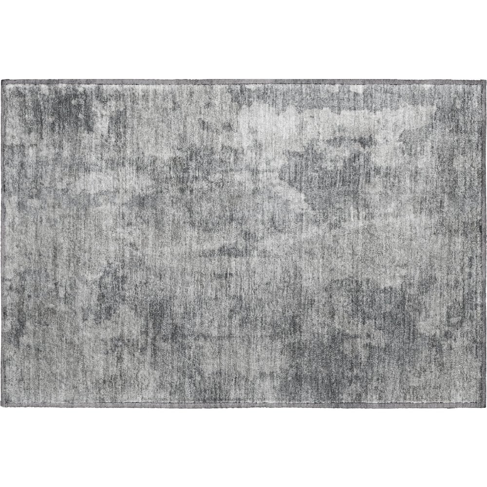 Premium Machine Washable Mayfield  Gray 1'8" x 2'6" Rug. Picture 1