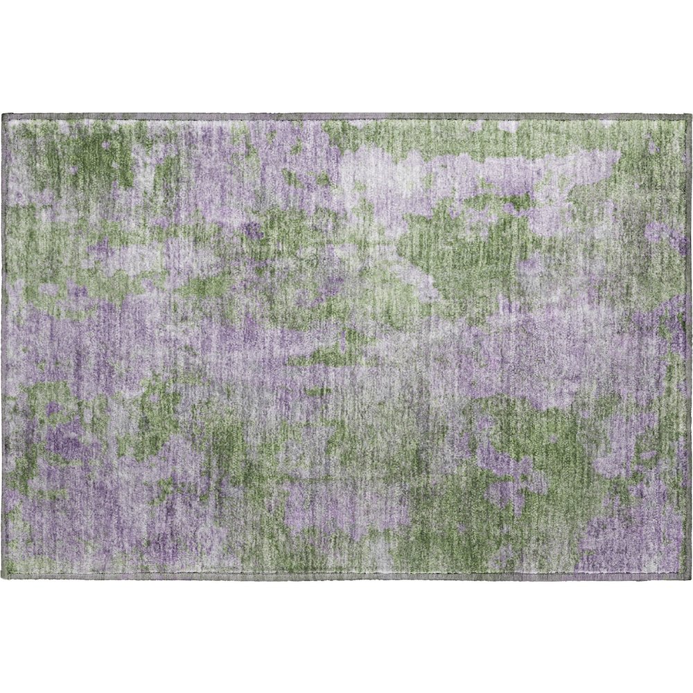 Premium Machine Washable Mayfield  Green 1'8" x 2'6" Rug. Picture 1