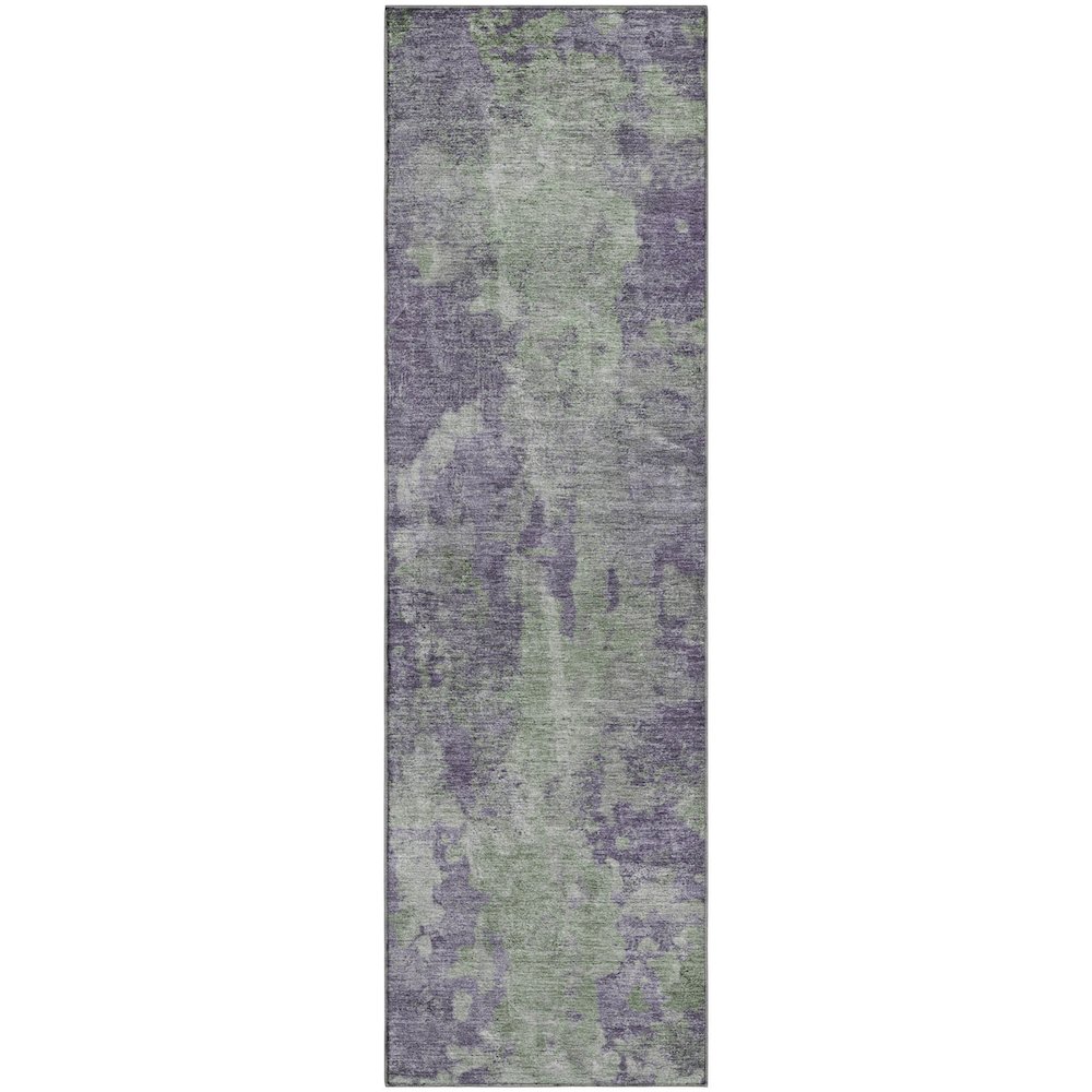 Premium Machine Washable Mayfield  Purple 2'3" x 7'6" Runner Rug. Picture 1
