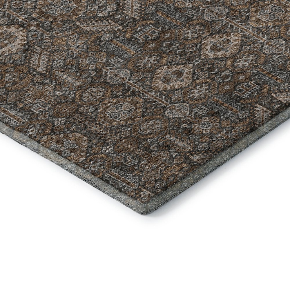 Premium Machine Washable Mayfield  Chocolate 1'8" x 2'6" Rug. Picture 3