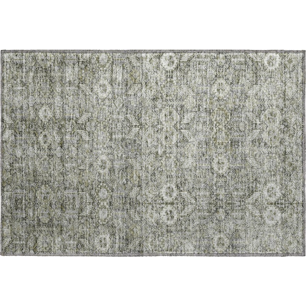 Premium Machine Washable Mayfield  Gray 1'8" x 2'6" Rug. Picture 1