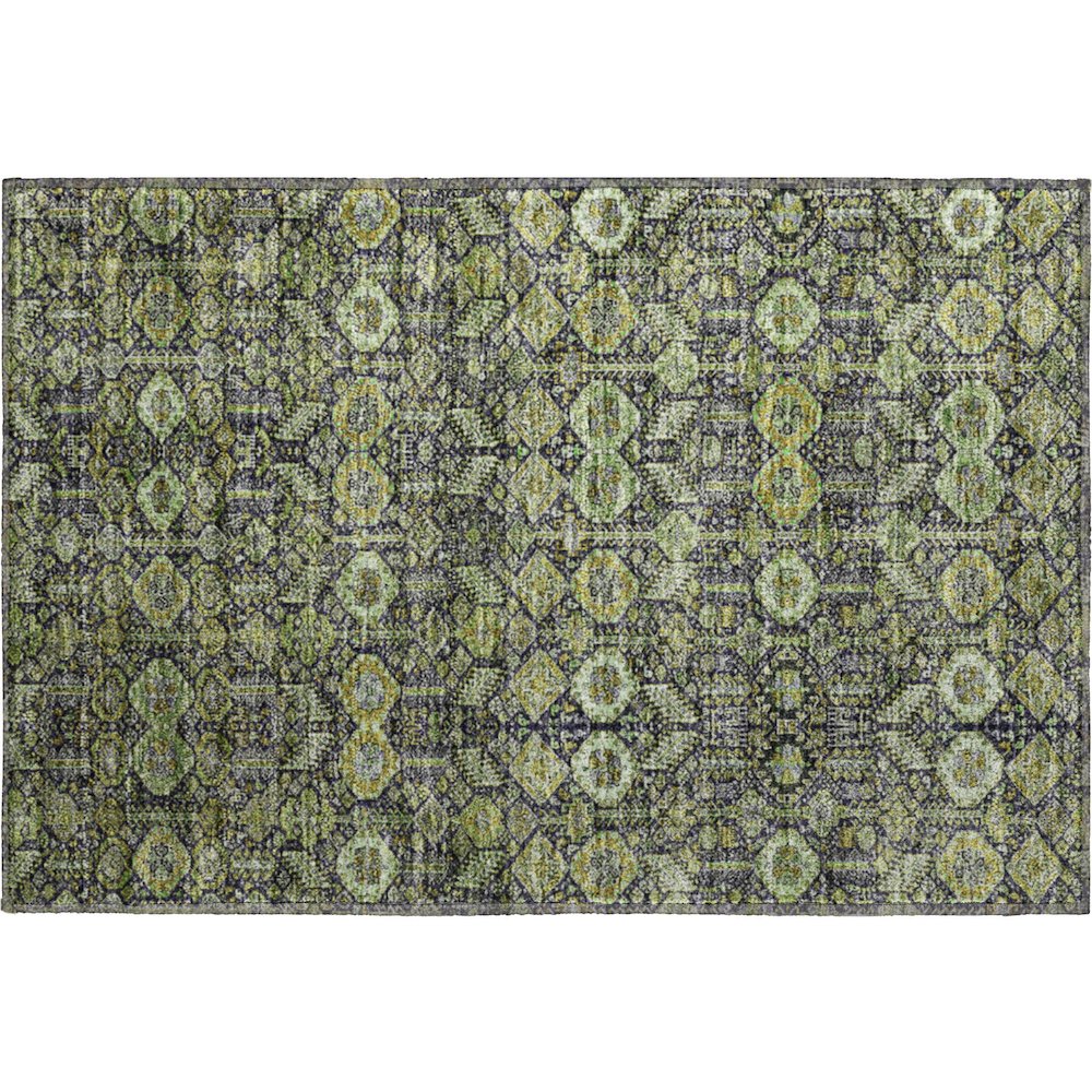 Premium Machine Washable Mayfield  Green 1'8" x 2'6" Rug. Picture 1