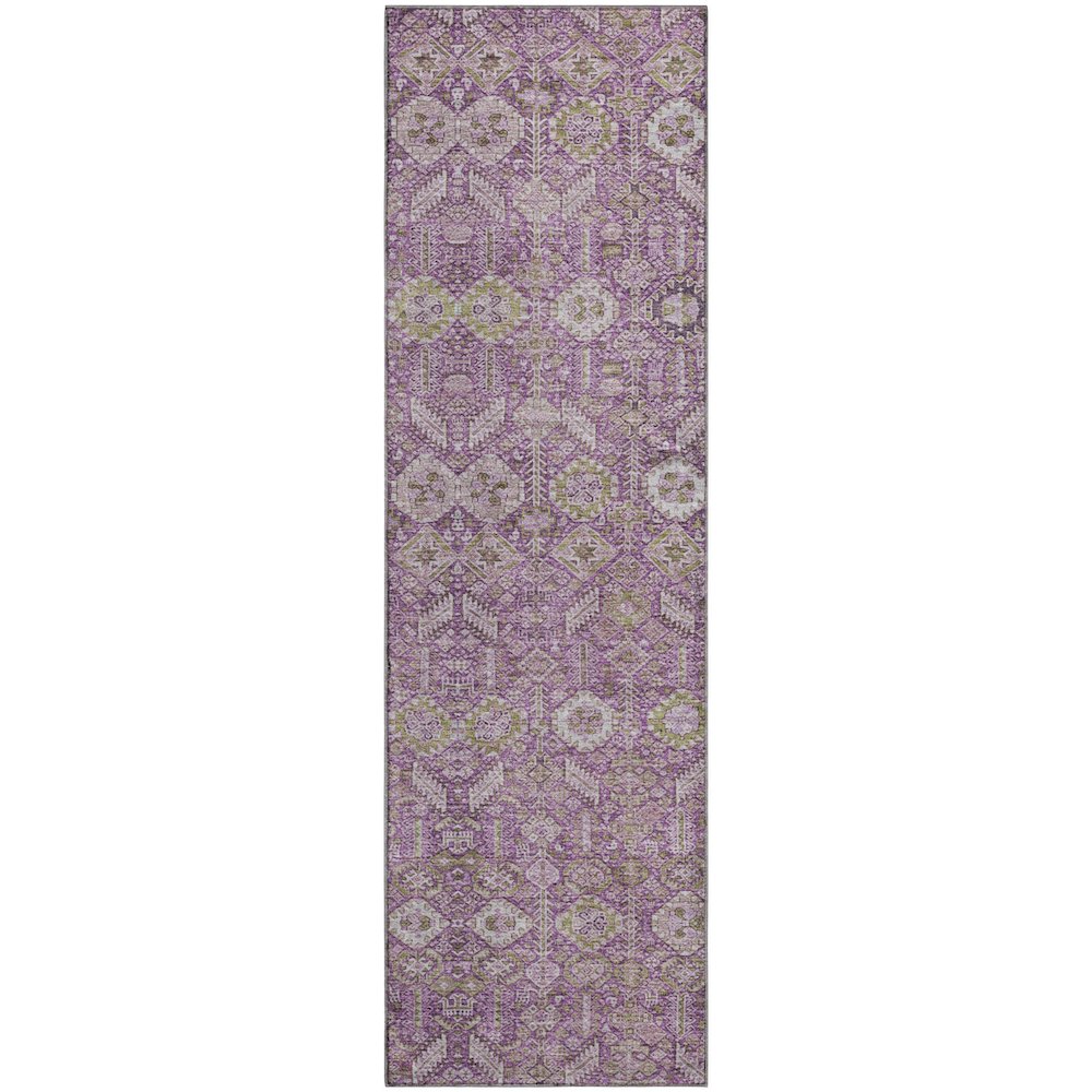 Premium Machine Washable Mayfield  Lavender 2'3" x 7'6" Runner Rug. Picture 1