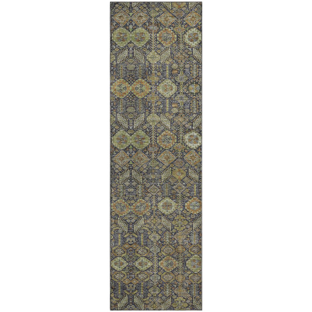 Premium Machine Washable Mayfield  Paprika 2'3" x 7'6" Runner Rug. Picture 1