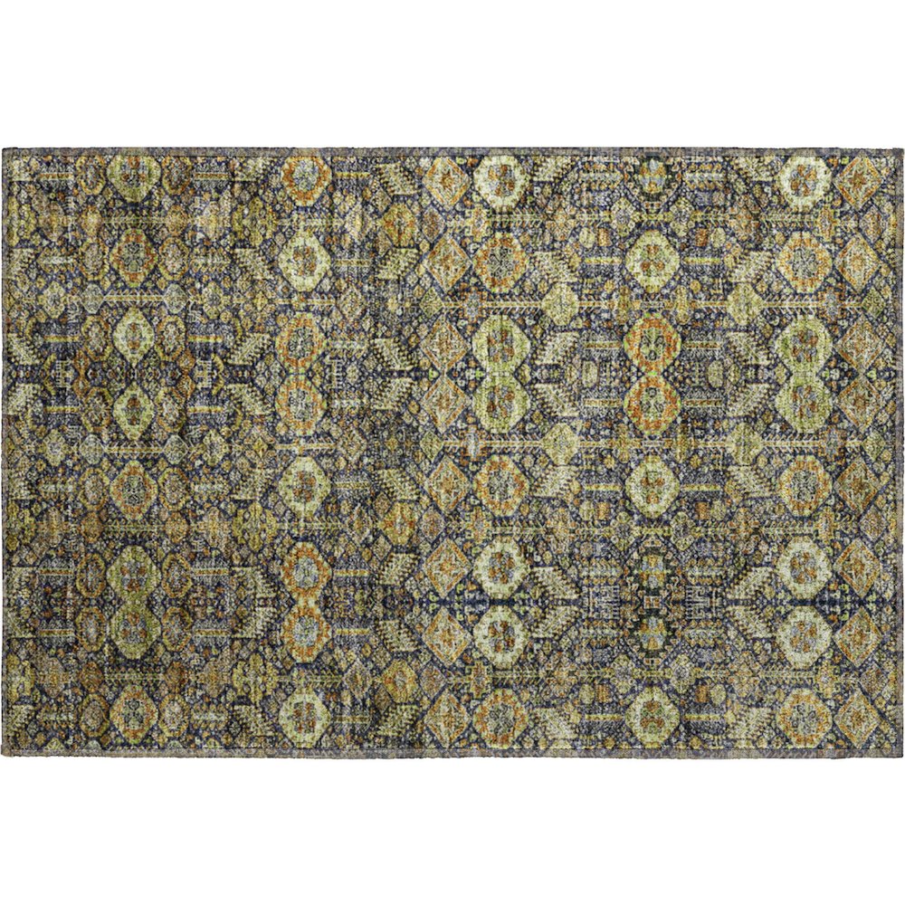 Premium Machine Washable Mayfield  Paprika 1'8" x 2'6" Rug. Picture 1