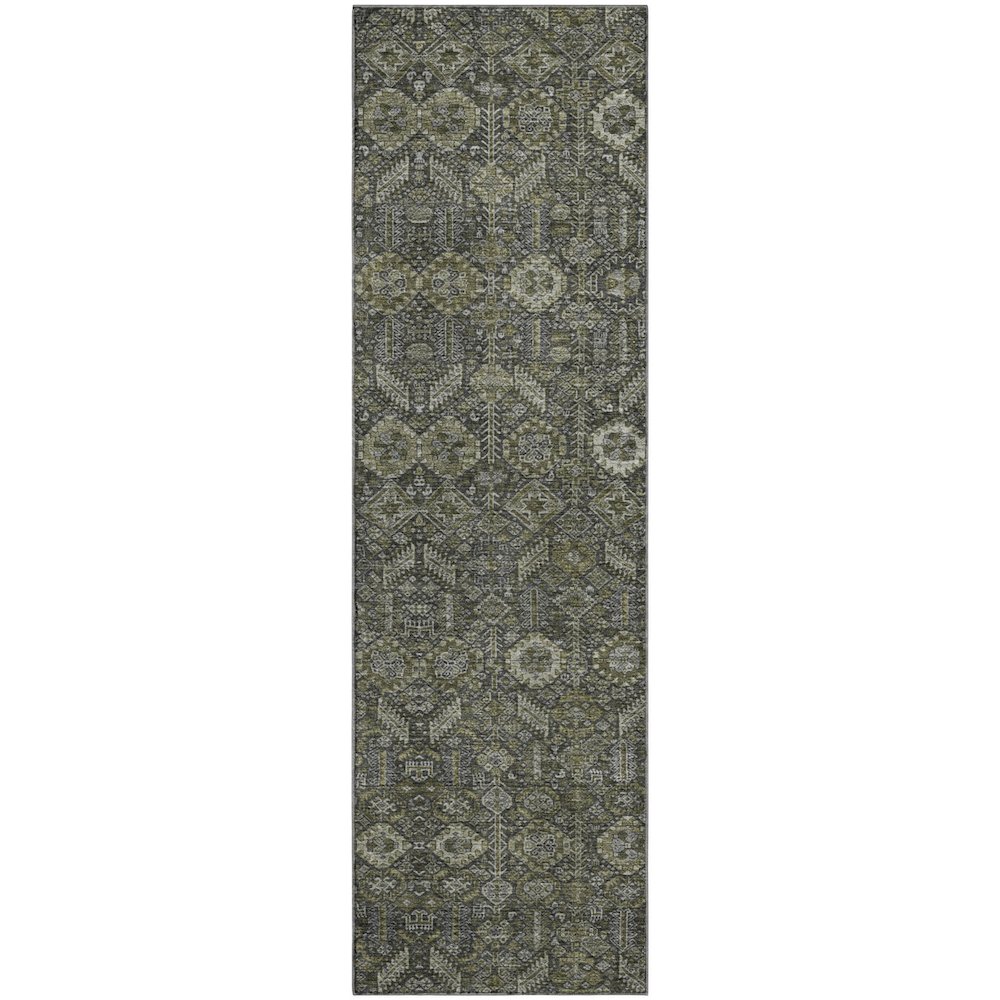 Premium Machine Washable Mayfield  Taupe 2'3" x 7'6" Runner Rug. Picture 1