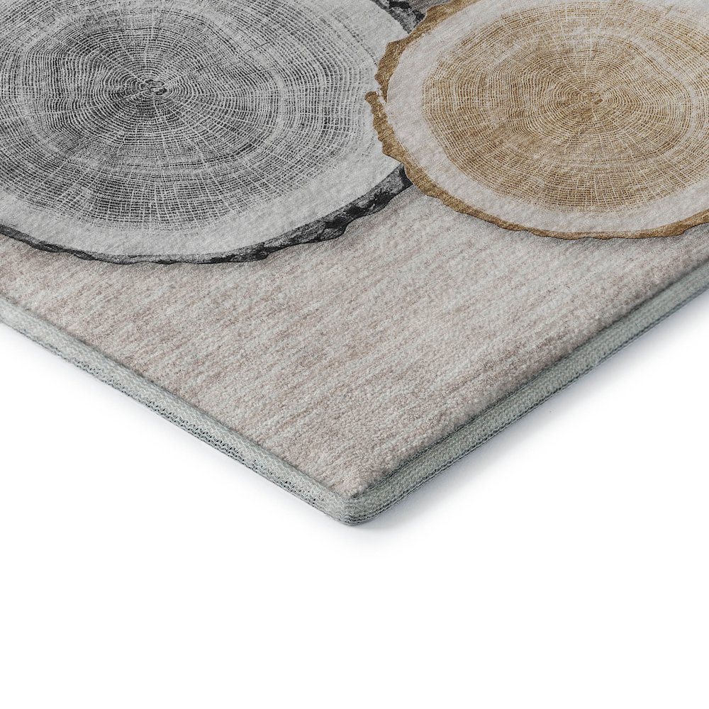 Premium Machine Washable Mayfield  Beige 1'8" x 2'6" Rug. Picture 3