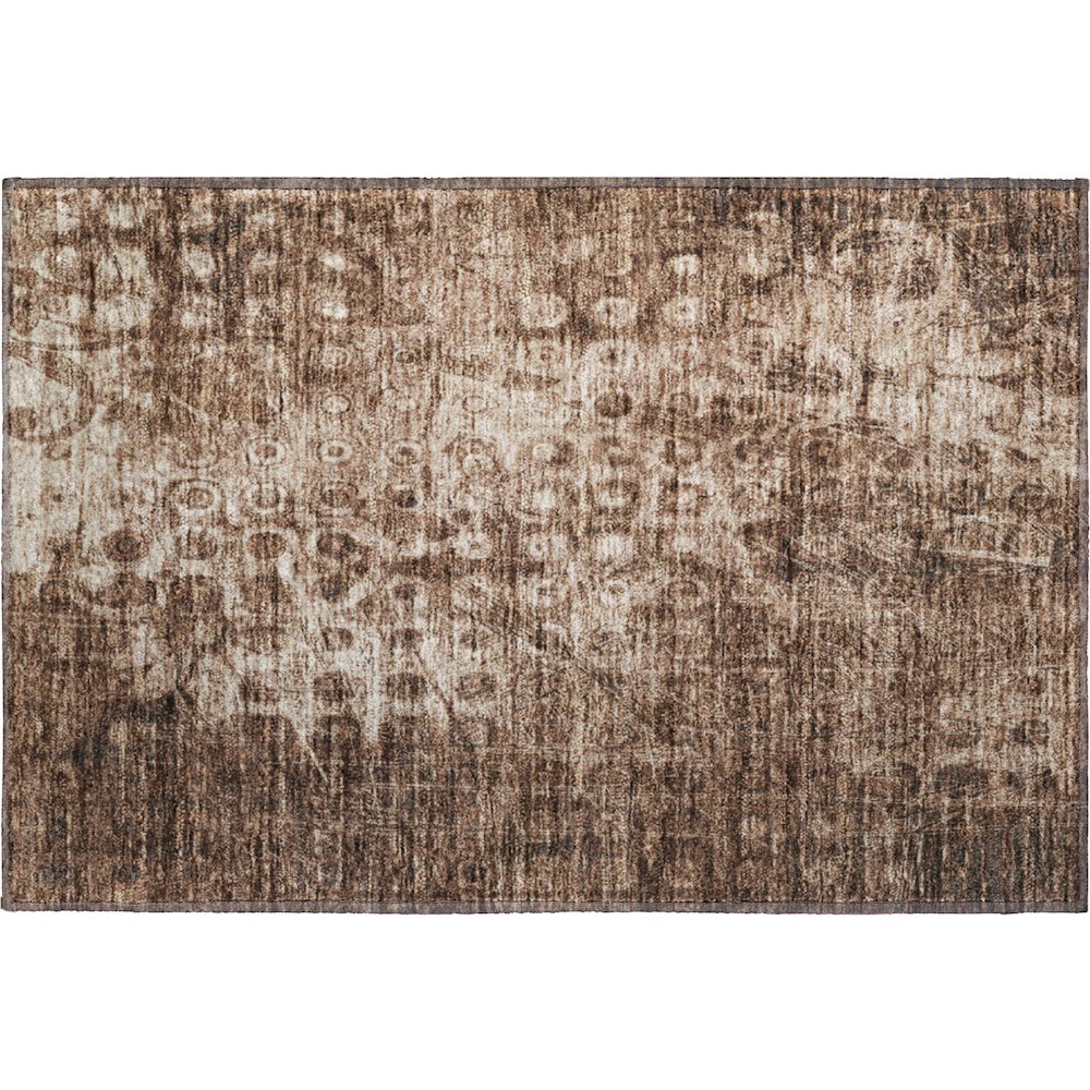 Premium Machine Washable Mayfield  Chocolate 1'8" x 2'6" Rug. Picture 1