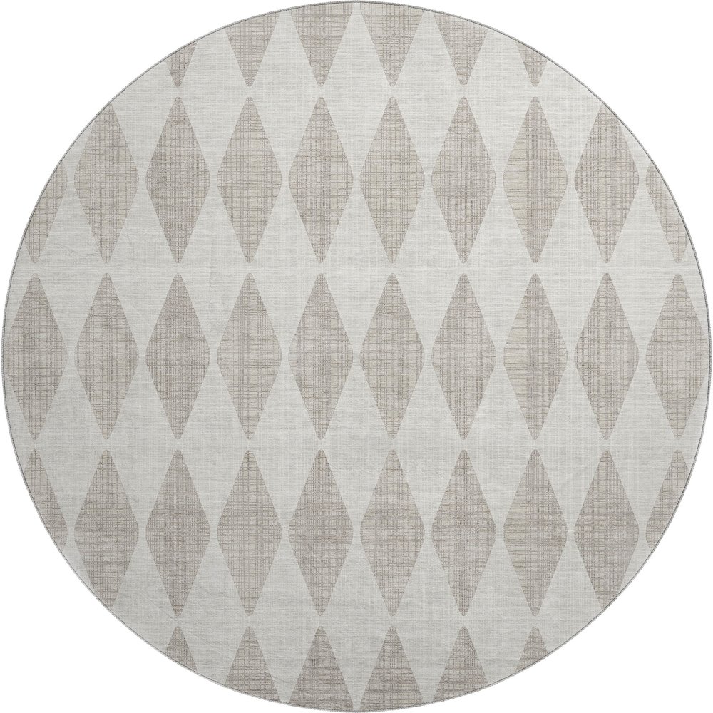 Premium Machine Washable Mayfield  Beige 8' x 8' Round Rug. Picture 1