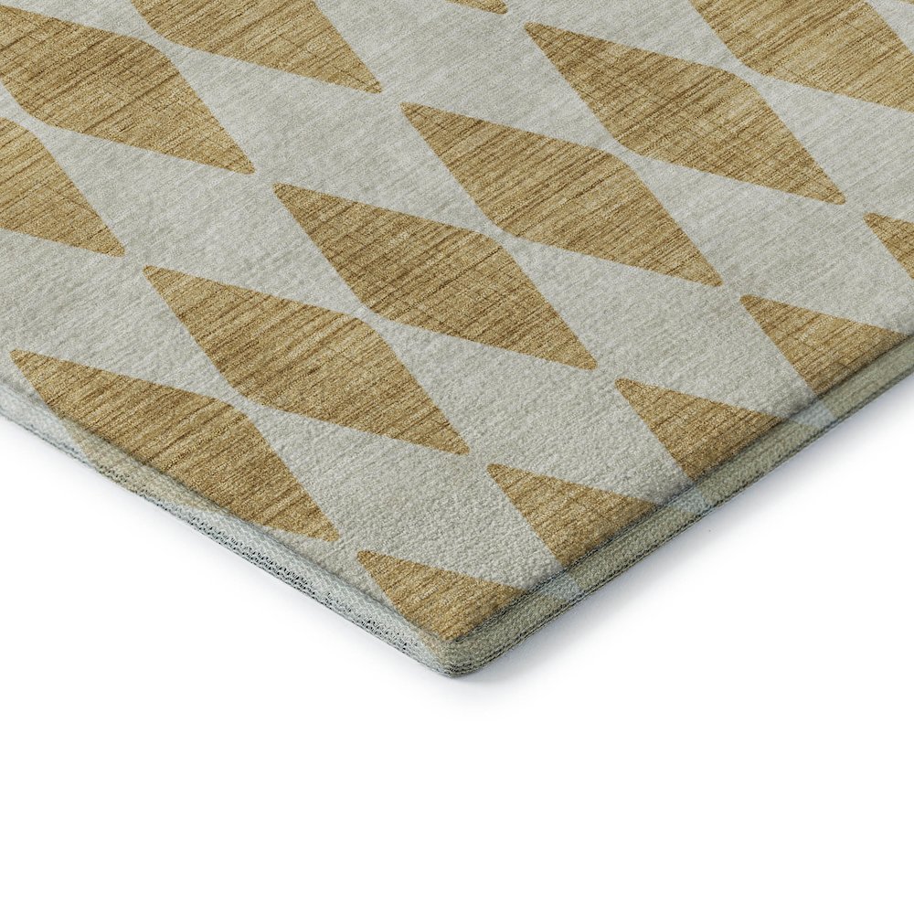 Premium Machine Washable Mayfield  Gold 1'8" x 2'6" Rug. Picture 3