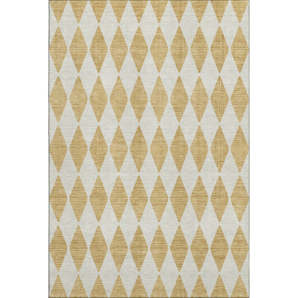 Premium Machine Washable Mayfield  Gold 2'6" x 3'10" Rug. Picture 1