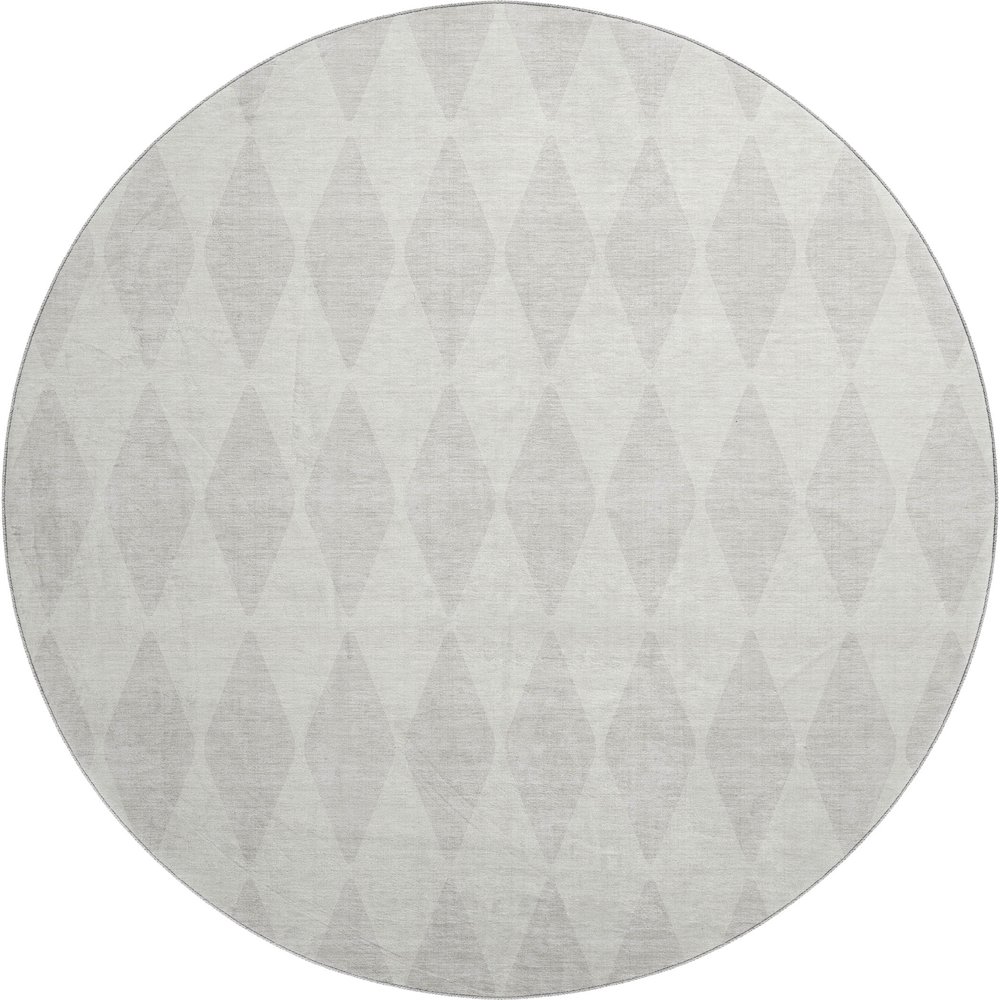 Premium Machine Washable Mayfield  Ivory 8' x 8' Round Rug. Picture 1