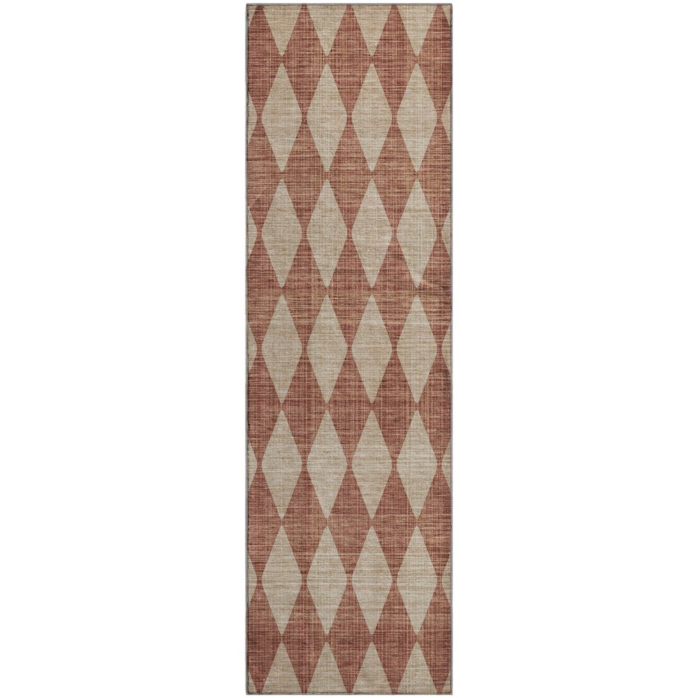 Premium Machine Washable Mayfield  Paprika 2'3" x 7'6" Runner Rug. Picture 1