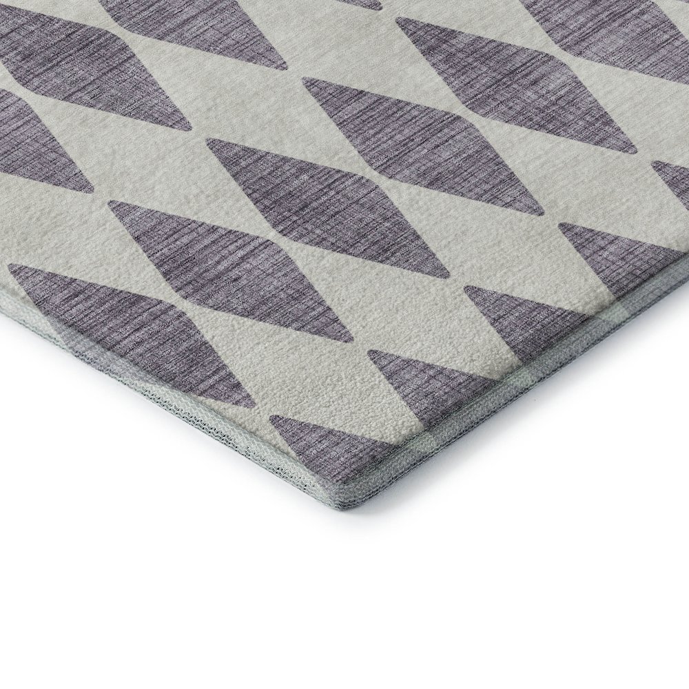 Premium Machine Washable Mayfield  Purple 1'8" x 2'6" Rug. Picture 3