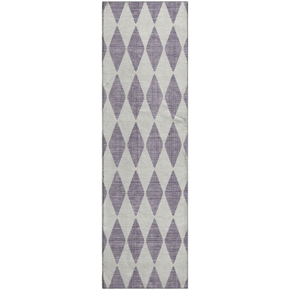 Premium Machine Washable Mayfield  Purple 2'3" x 7'6" Runner Rug. Picture 1