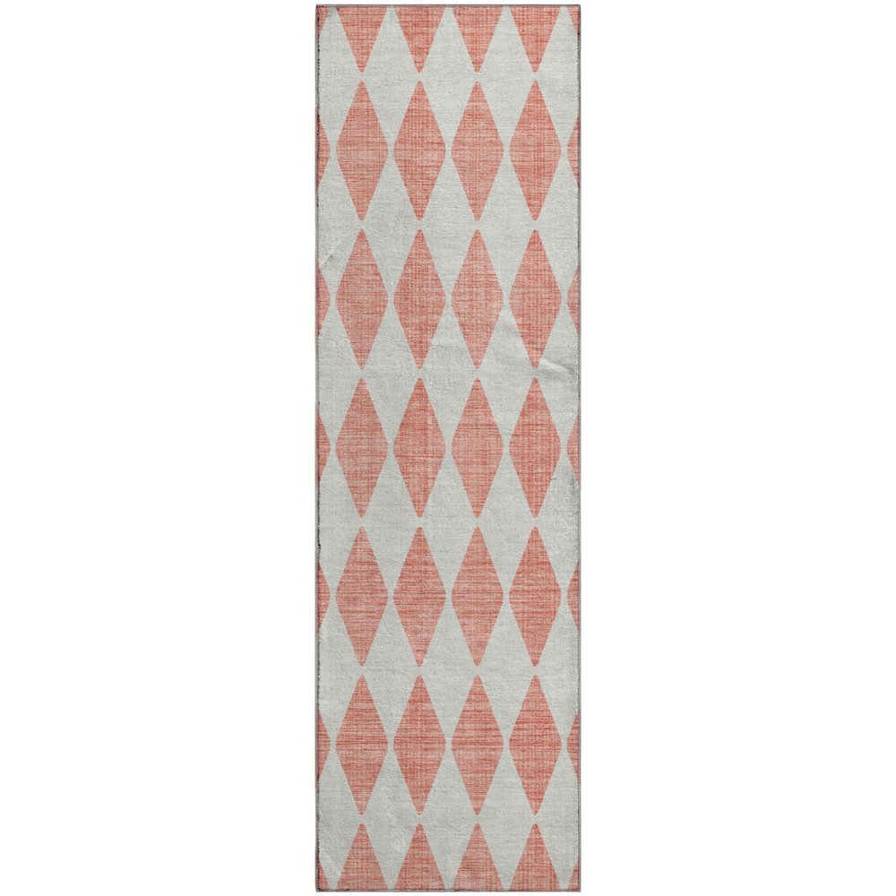 Premium Machine Washable Mayfield  Salmon 2'3" x 7'6" Runner Rug. Picture 1