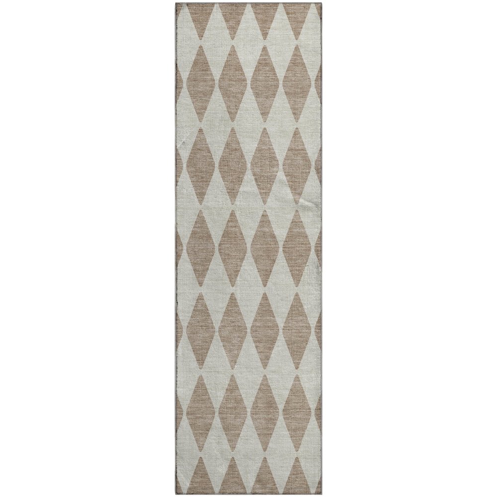 Premium Machine Washable Mayfield  Taupe 2'3" x 7'6" Runner Rug. Picture 1