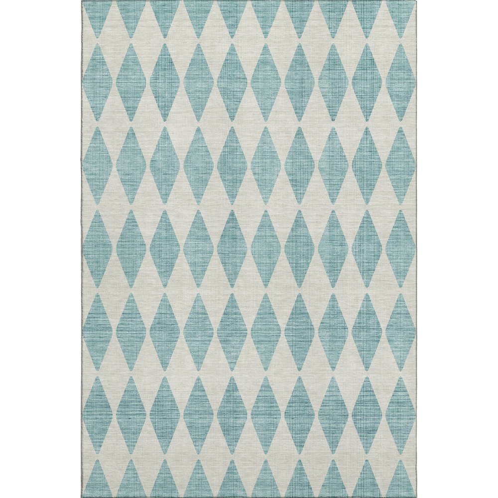 Premium Machine Washable Mayfield  Teal 2'6" x 3'10" Rug. Picture 1