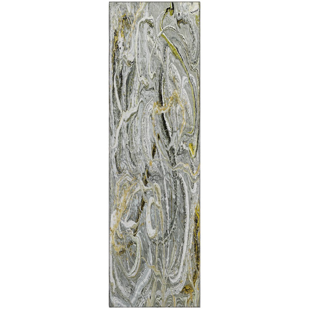 Premium Machine Washable Mayfield  Cyclone 2'3" x 7'6" Runner Rug. Picture 1