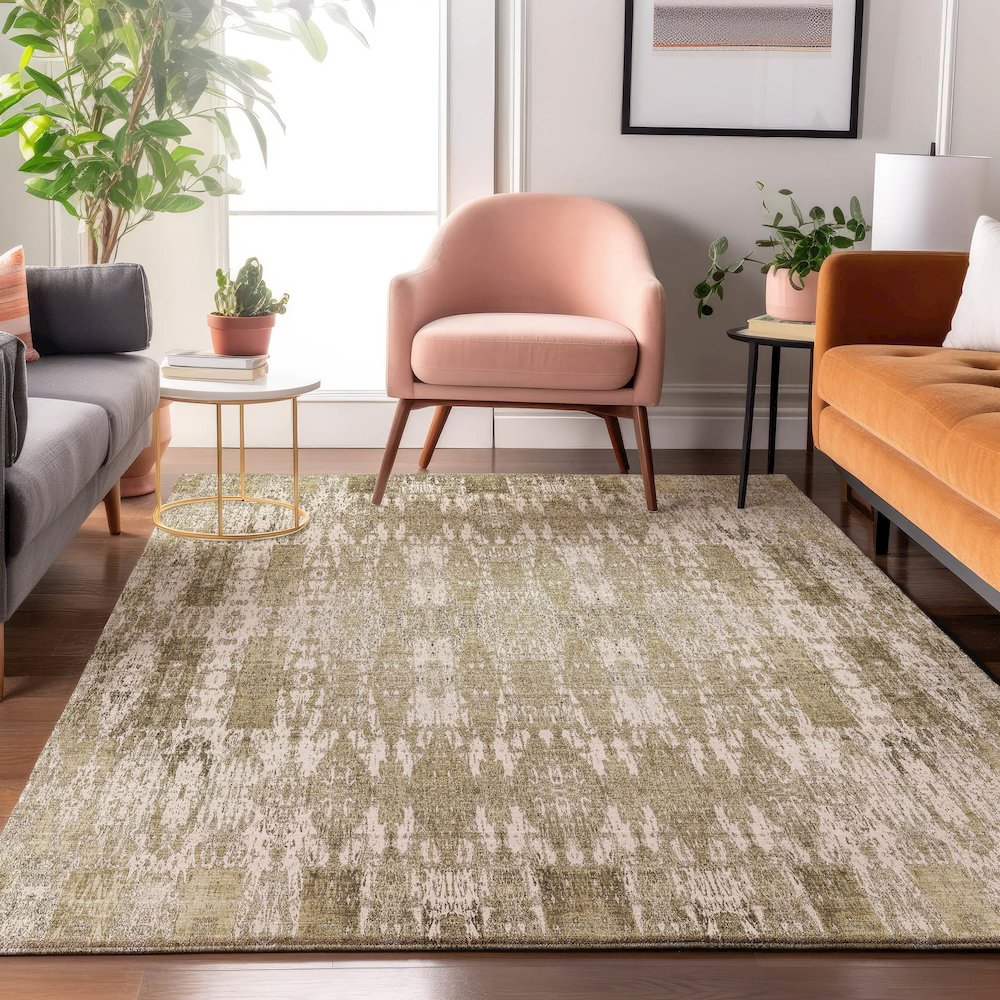 Premium Machine Washable Mayfield  Beige 2'6" x 3'10" Rug. Picture 5