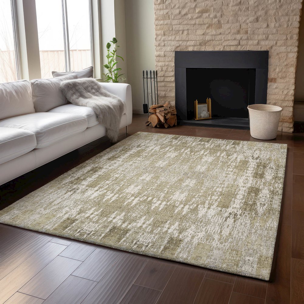 Premium Machine Washable Mayfield  Beige 2'6" x 3'10" Rug. Picture 6