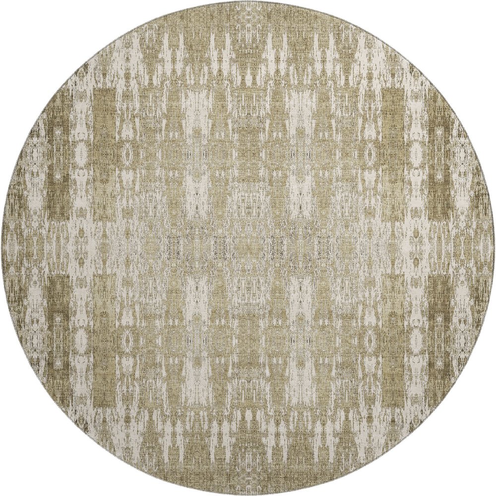 Premium Machine Washable Mayfield  Beige 8' x 8' Round Rug. Picture 1
