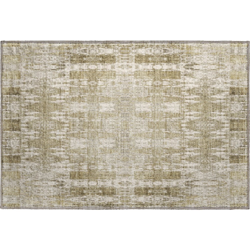 Premium Machine Washable Mayfield  Beige 1'8" x 2'6" Rug. Picture 1