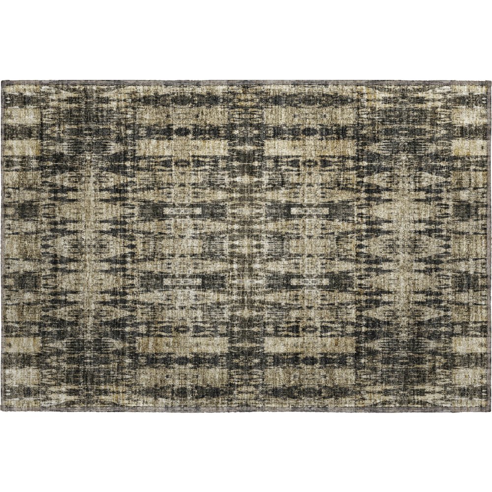 Premium Machine Washable Mayfield  Black 1'8" x 2'6" Rug. Picture 1