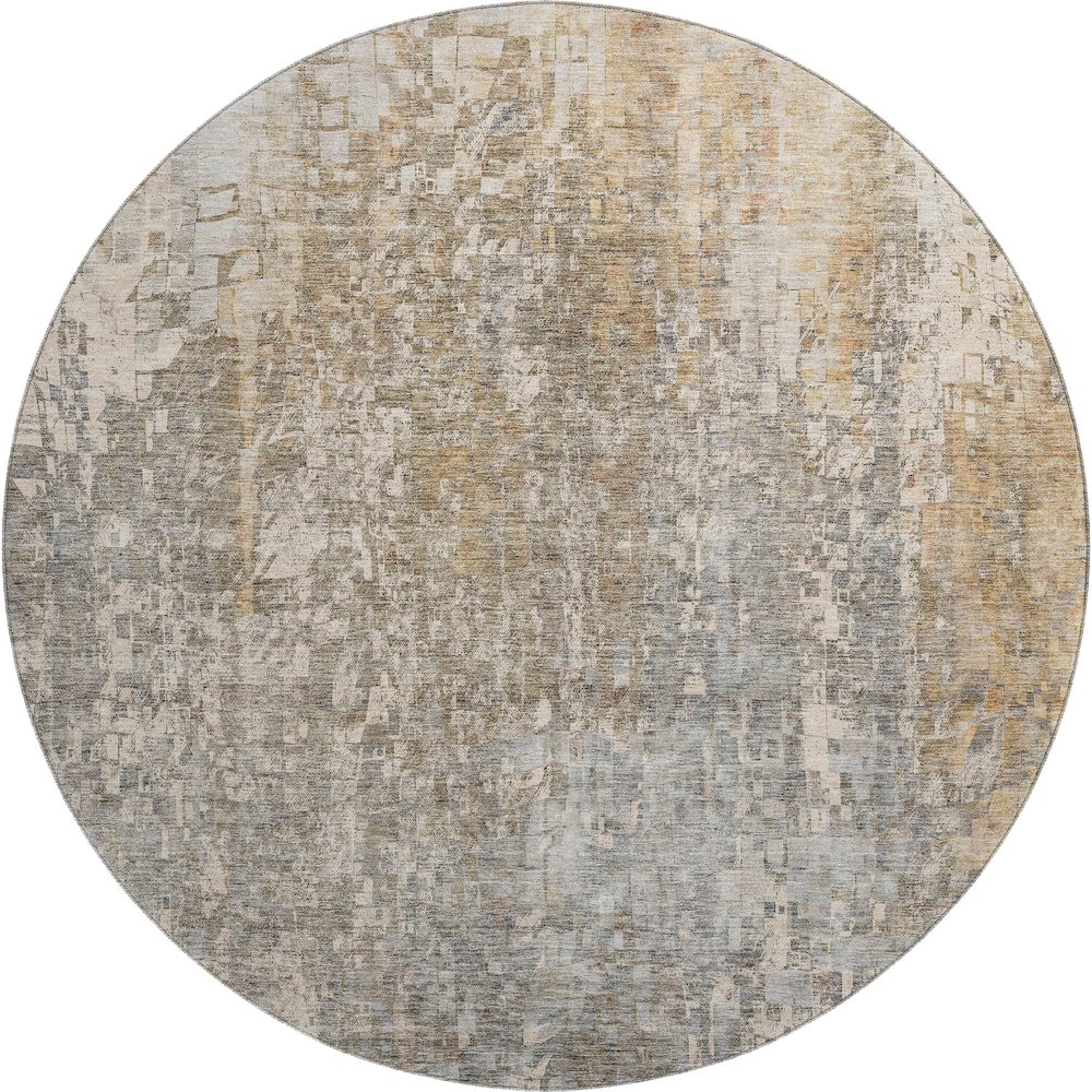 Premium Machine Washable Mayfield  Beige 8' x 8' Round Rug. Picture 1