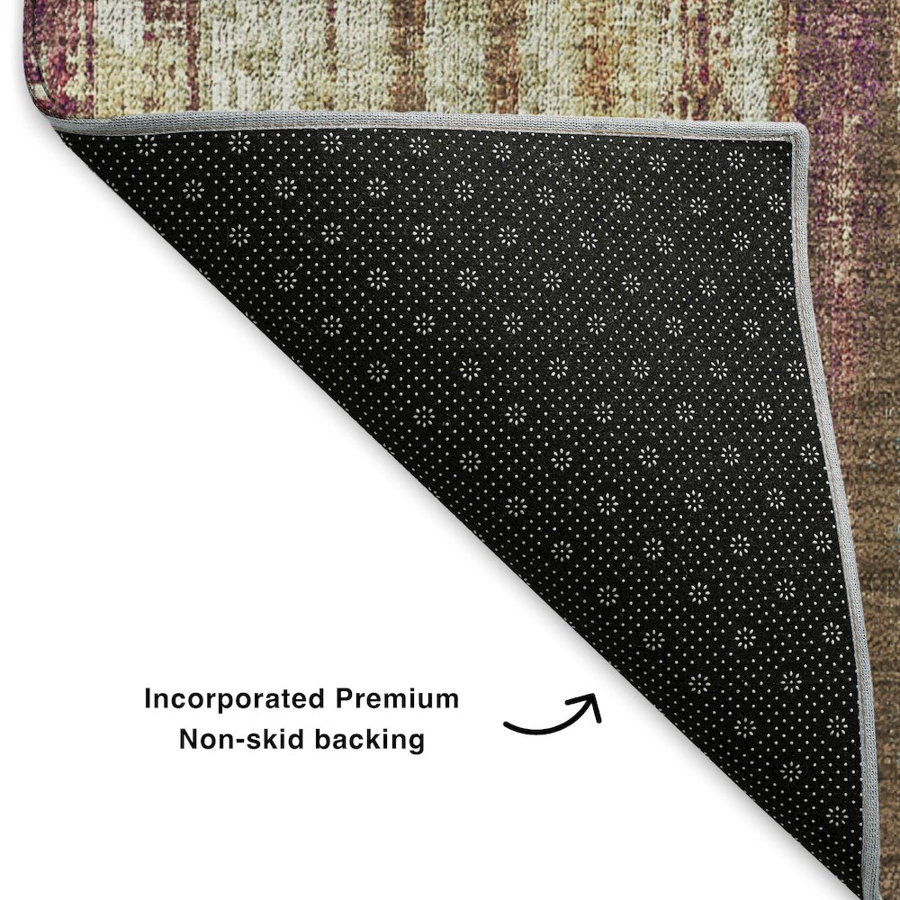 Premium Machine Washable Mayfield  Paprika 1'8" x 2'6" Rug. Picture 2
