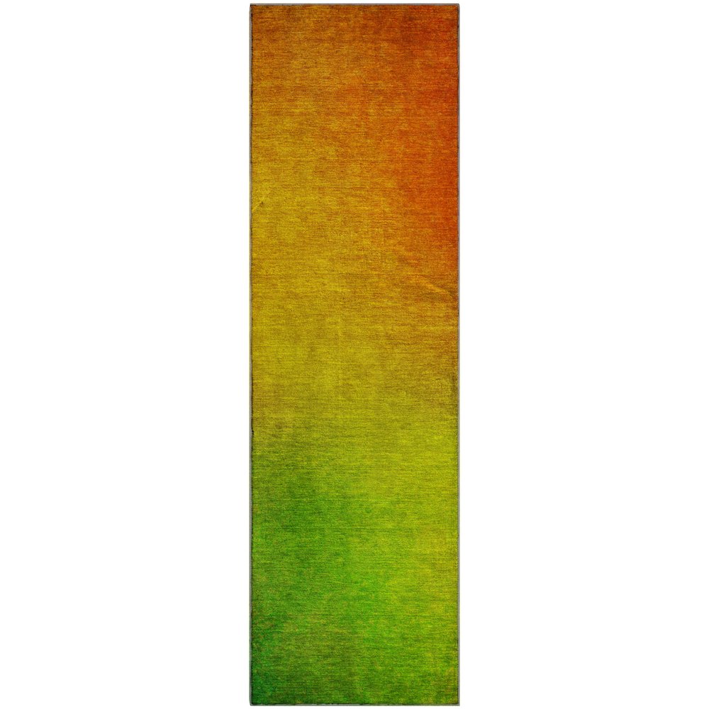 Premium Machine Washable Mayfield  Terracotta 2'3" x 7'6" Runner Rug. Picture 1
