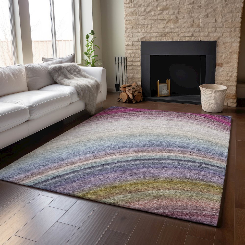 Premium Machine Washable Mayfield  Beige 2'6" x 3'10" Rug. Picture 6