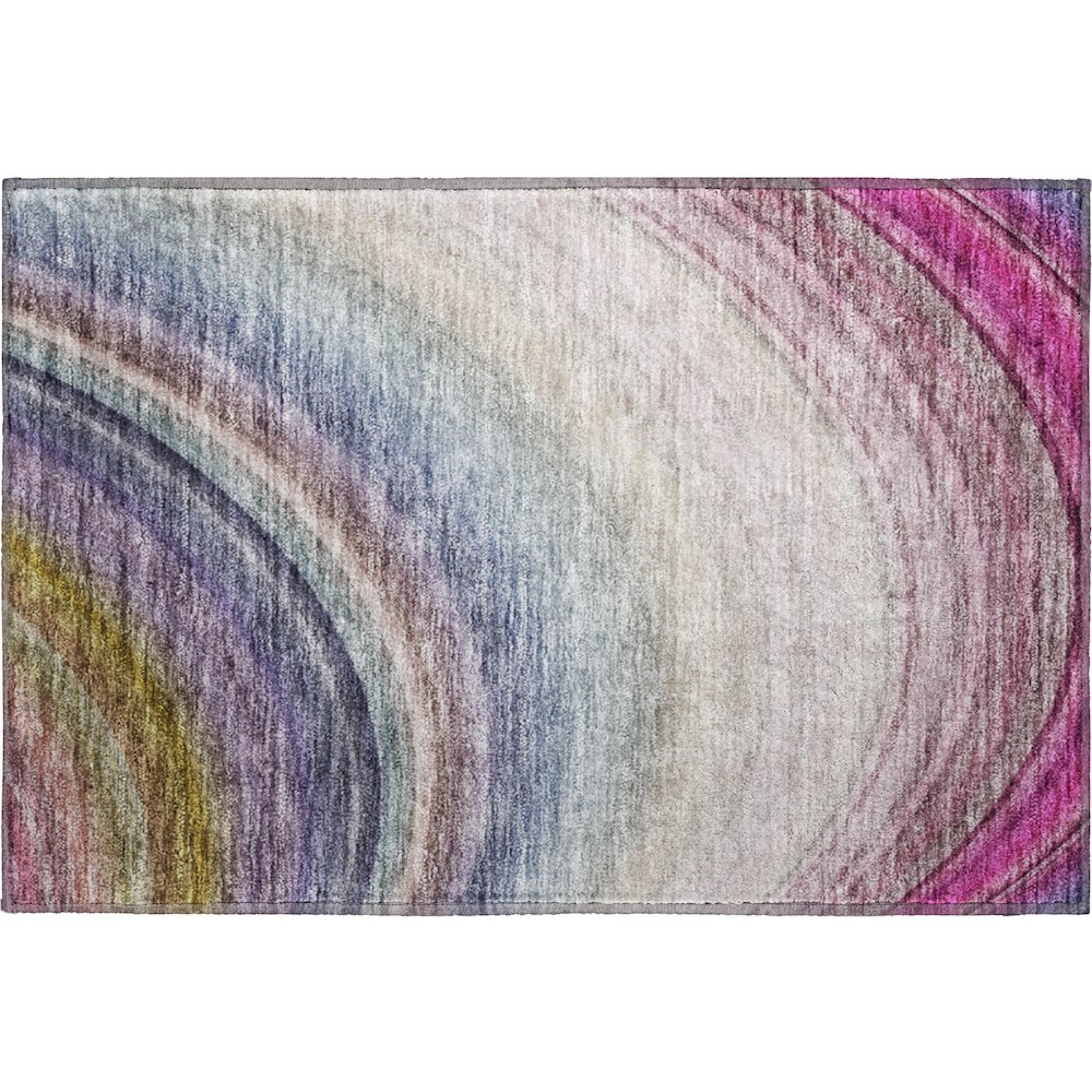Premium Machine Washable Mayfield  Beige 1'8" x 2'6" Rug. Picture 1