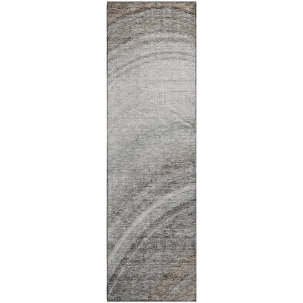 Premium Machine Washable Mayfield  Gray 2'3" x 7'6" Runner Rug. Picture 1