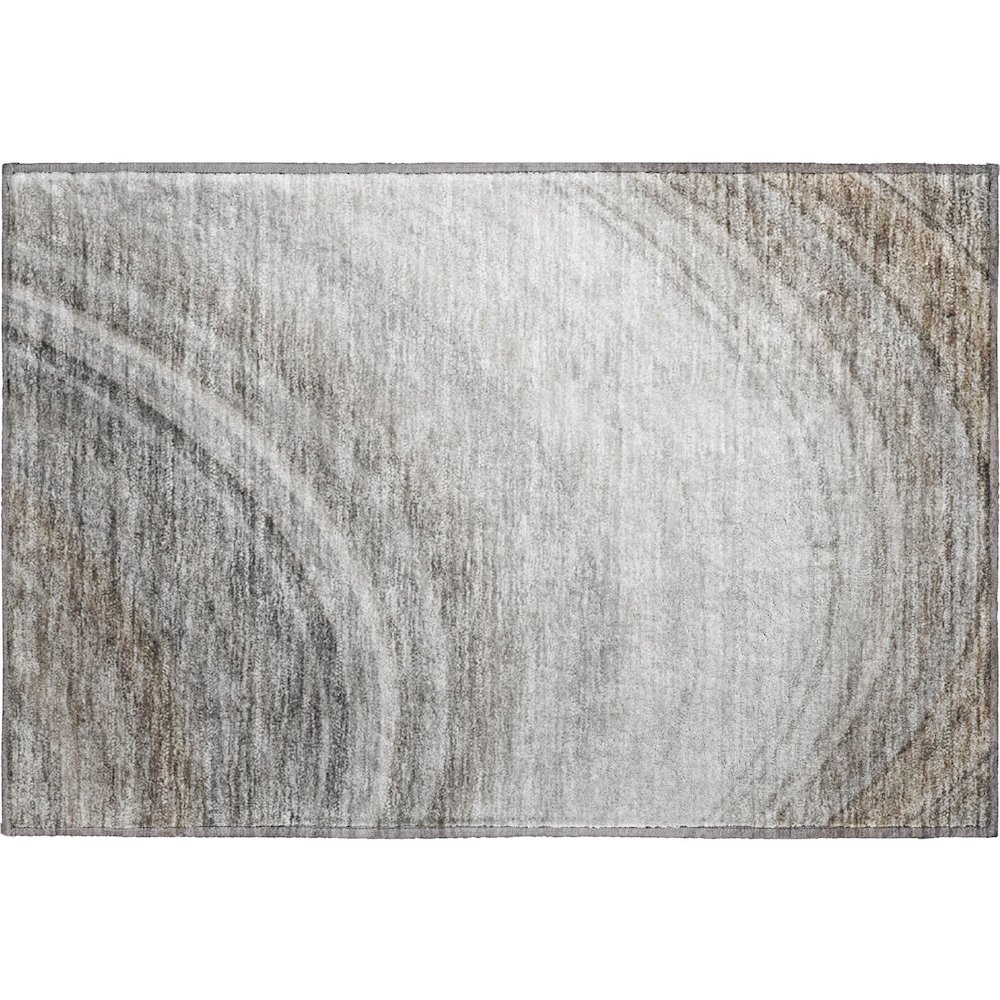 Premium Machine Washable Mayfield  Gray 1'8" x 2'6" Rug. Picture 1