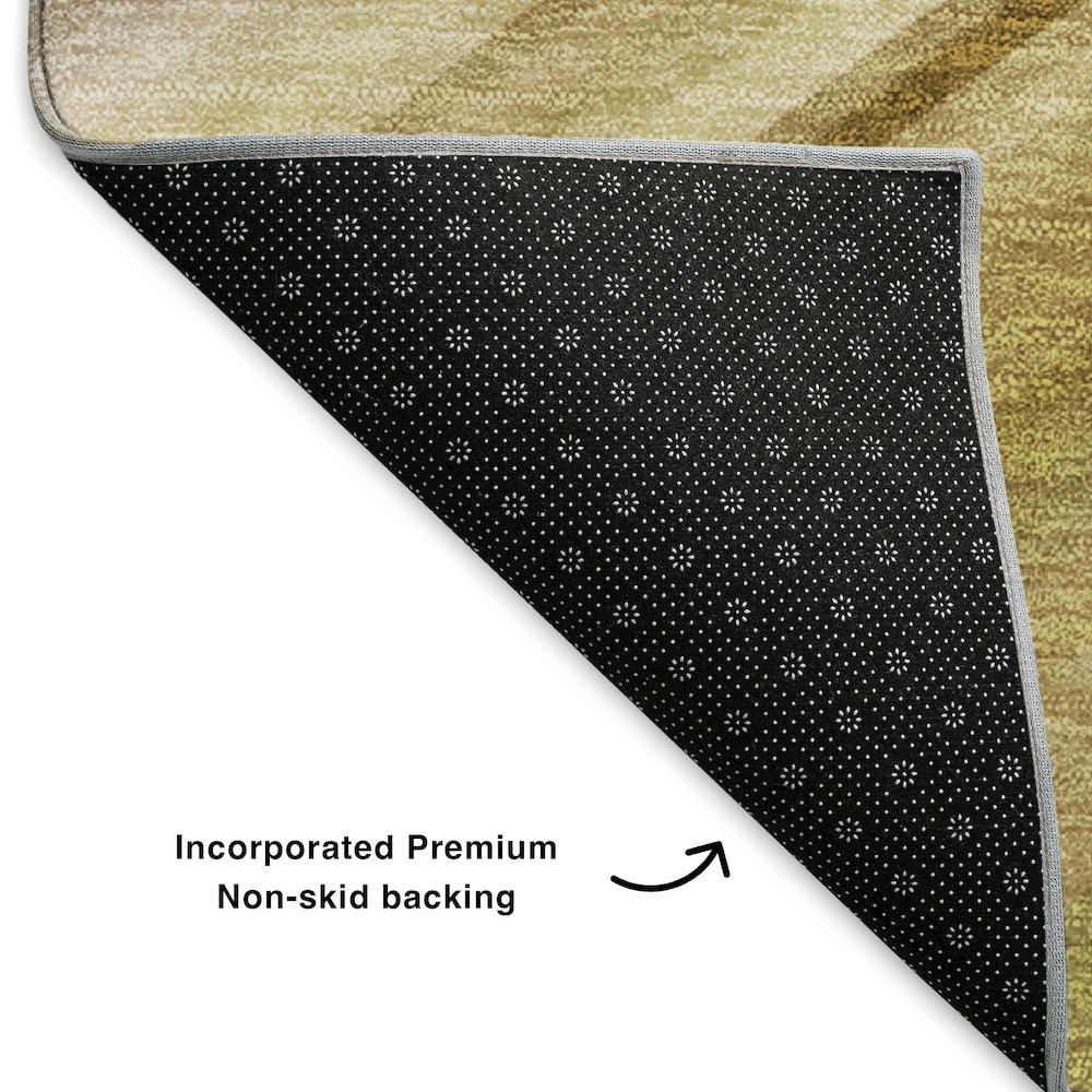 Premium Machine Washable Mayfield  Beige 1'8" x 2'6" Rug. Picture 2