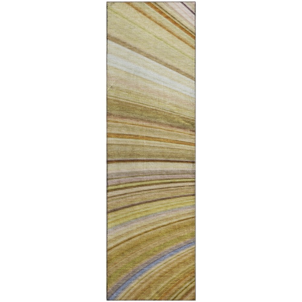 Premium Machine Washable Mayfield  Beige 2'3" x 7'6" Runner Rug. Picture 1