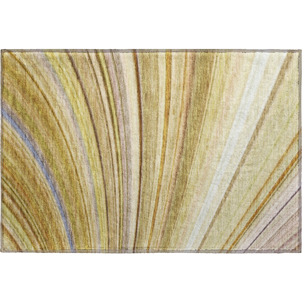 Premium Machine Washable Mayfield  Beige 1'8" x 2'6" Rug. Picture 1