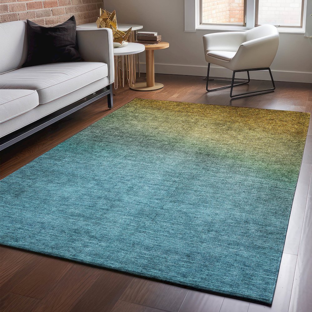 Premium Machine Washable Mayfield  Brown 2'6" x 3'10" Rug. Picture 5