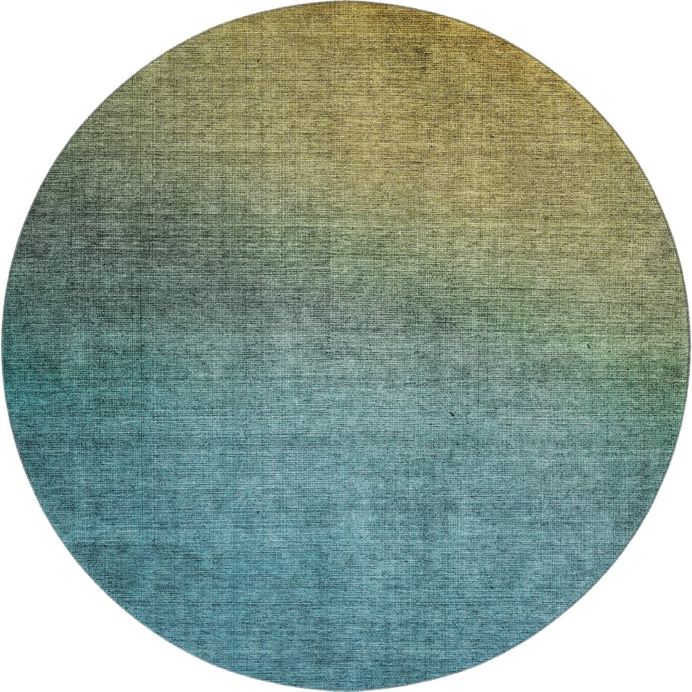 Premium Machine Washable Mayfield  Brown 8' x 8' Round Rug. Picture 1