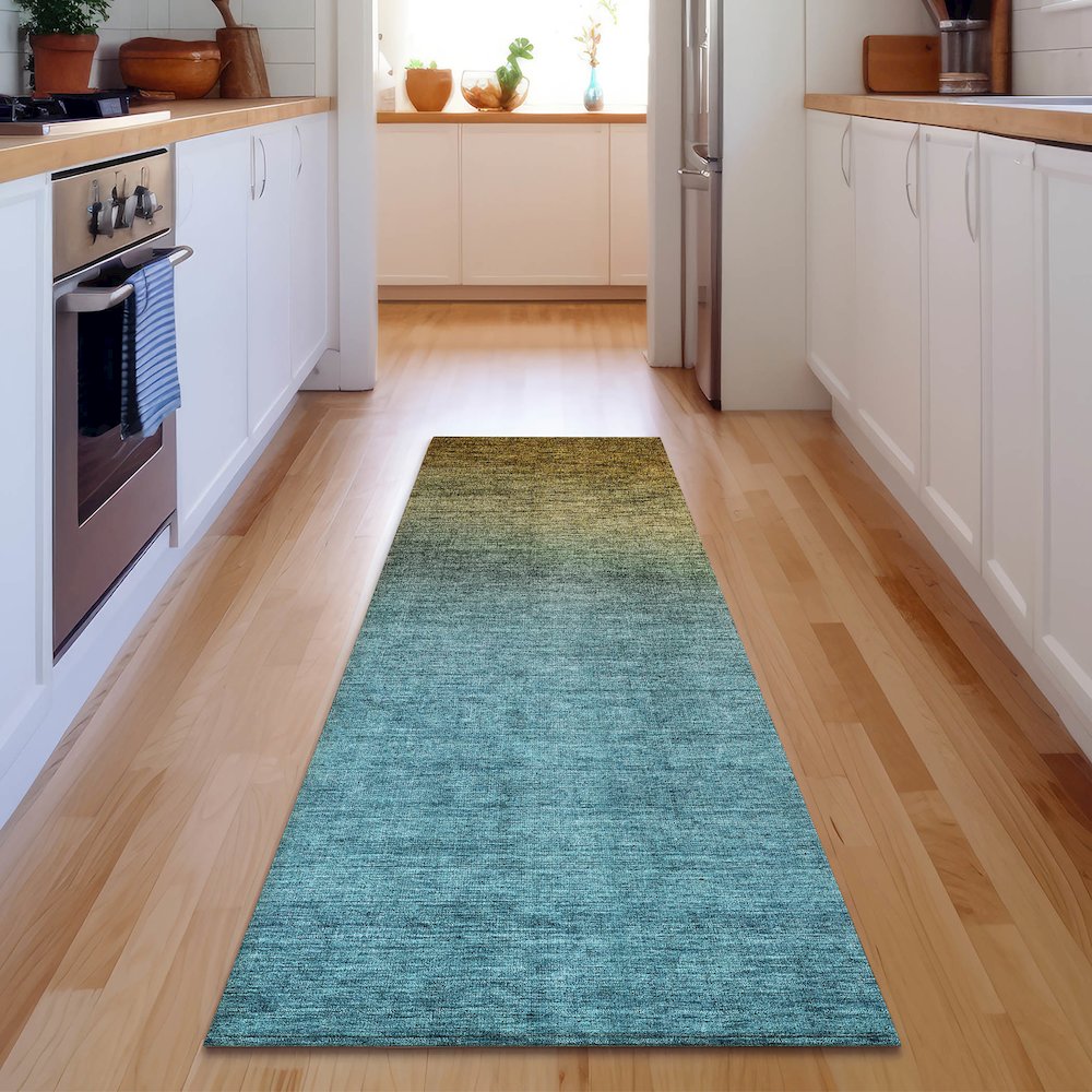 Premium Machine Washable Mayfield  Brown 2'3" x 7'6" Runner Rug. Picture 5