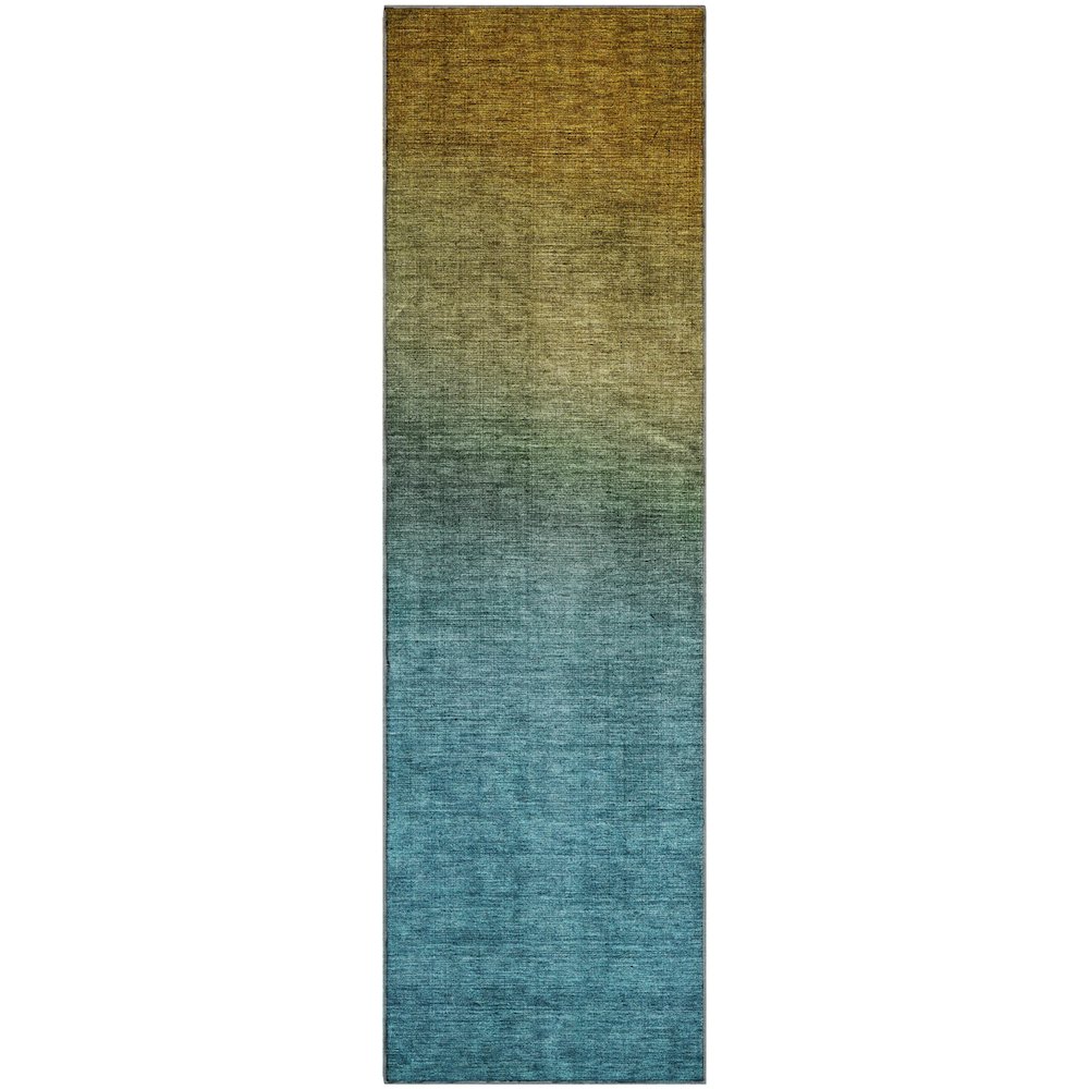 Premium Machine Washable Mayfield  Brown 2'3" x 7'6" Runner Rug. Picture 1
