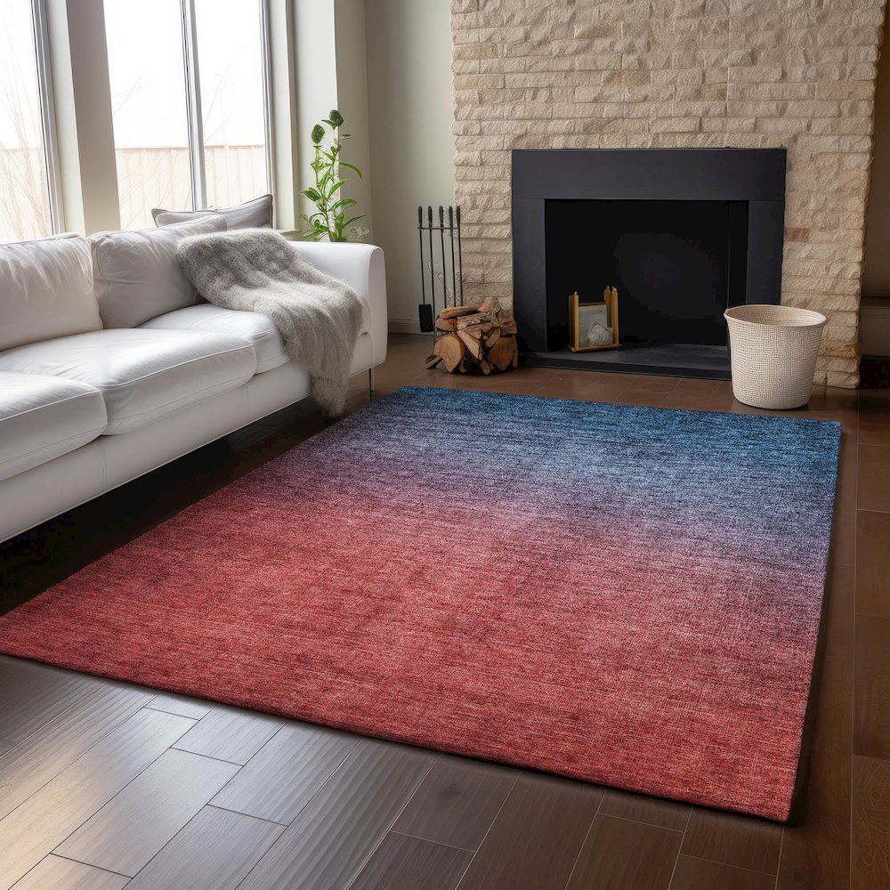 Premium Machine Washable Mayfield  Navy 2'6" x 3'10" Rug. Picture 6